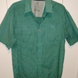 Arrow Green Plaid Short-Sleeve Button-Down Shirt